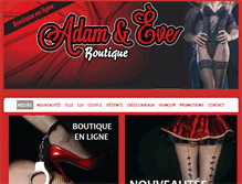 Tablet Screenshot of boutiqueadameteve.com